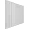Ekena Millwork 48H x 1/2T Adjustable PVC Slat Wall Panel Kit w/ 3W Slats, Unfinished contains 15 Slats SWP60X48X0500UN - alternate 4